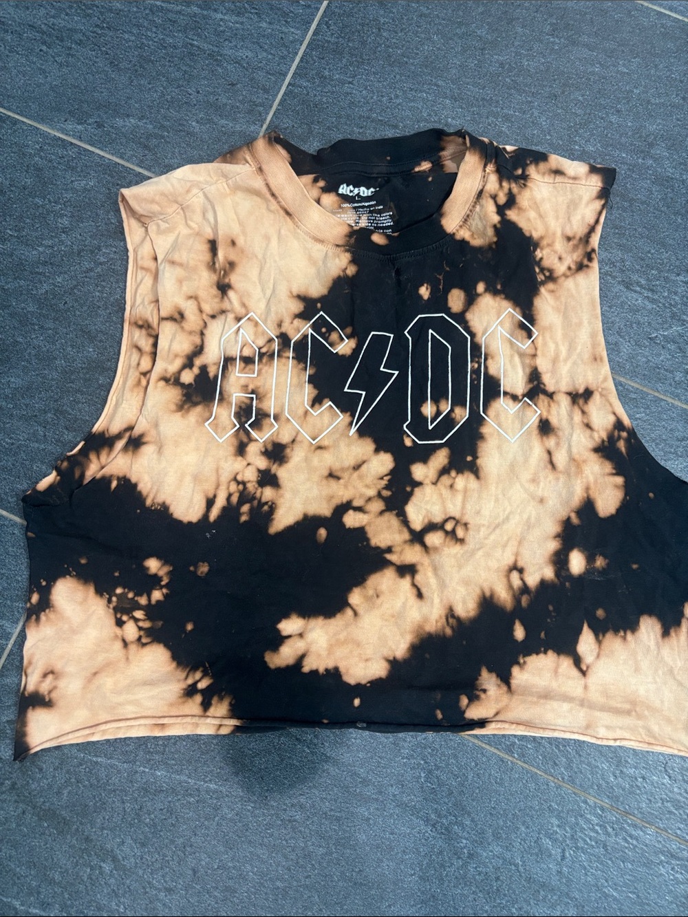 AC/DC Cropped Muscle Tank